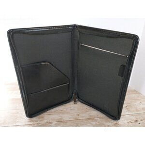Leeds Jr Zippered Padfolio Black AEGON Branded Notepad Holder Business Portfolio